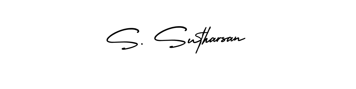 Make a beautiful signature design for name S. Sutharsan. With this signature (AmerikaSignatureDemo-Regular) style, you can create a handwritten signature for free. S. Sutharsan signature style 3 images and pictures png