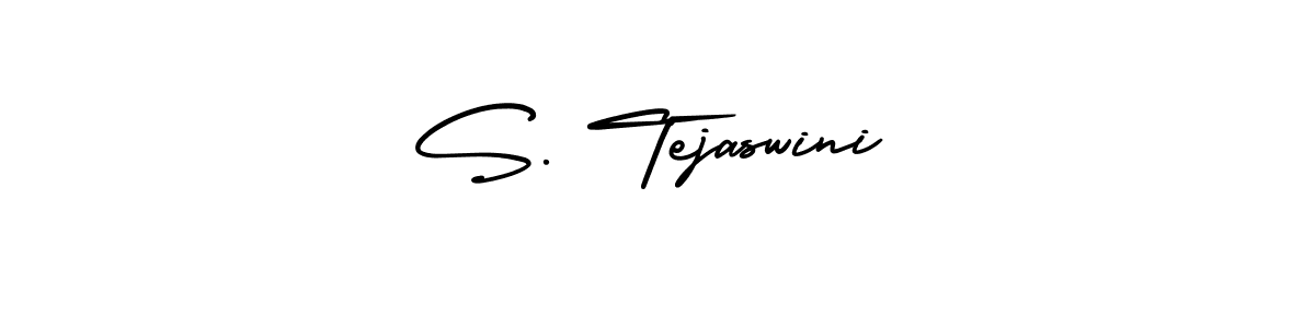 Use a signature maker to create a handwritten signature online. With this signature software, you can design (AmerikaSignatureDemo-Regular) your own signature for name S. Tejaswini. S. Tejaswini signature style 3 images and pictures png