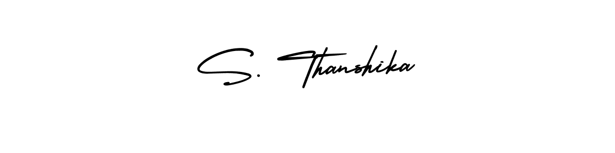Make a beautiful signature design for name S. Thanshika. Use this online signature maker to create a handwritten signature for free. S. Thanshika signature style 3 images and pictures png