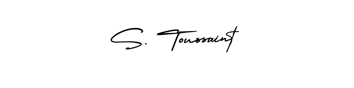 The best way (AmerikaSignatureDemo-Regular) to make a short signature is to pick only two or three words in your name. The name S. Toussaint include a total of six letters. For converting this name. S. Toussaint signature style 3 images and pictures png