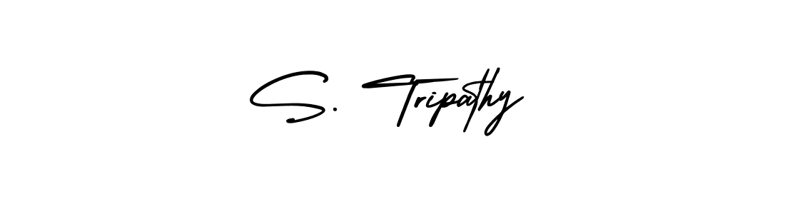 Design your own signature with our free online signature maker. With this signature software, you can create a handwritten (AmerikaSignatureDemo-Regular) signature for name S. Tripathy. S. Tripathy signature style 3 images and pictures png