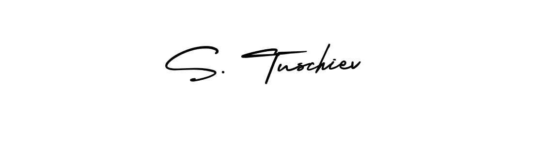 How to make S. Tuschiev signature? AmerikaSignatureDemo-Regular is a professional autograph style. Create handwritten signature for S. Tuschiev name. S. Tuschiev signature style 3 images and pictures png