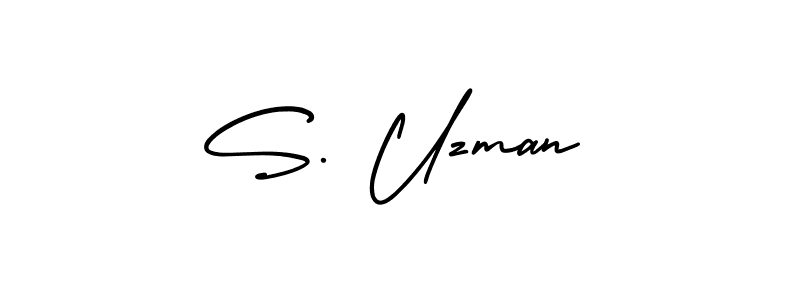 Use a signature maker to create a handwritten signature online. With this signature software, you can design (AmerikaSignatureDemo-Regular) your own signature for name S. Uzman. S. Uzman signature style 3 images and pictures png