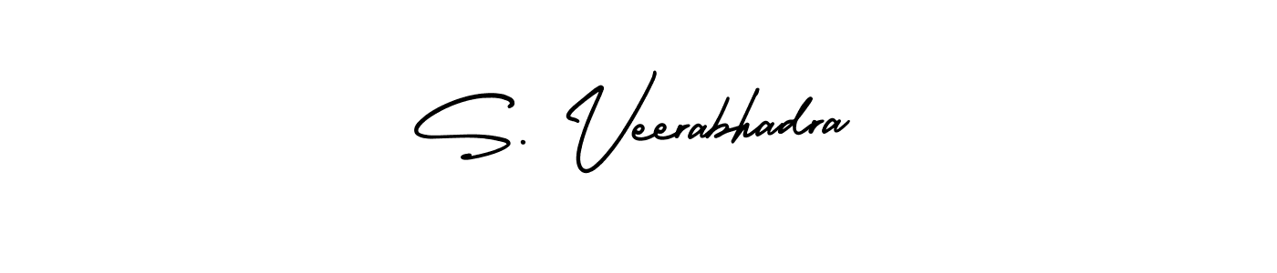 Design your own signature with our free online signature maker. With this signature software, you can create a handwritten (AmerikaSignatureDemo-Regular) signature for name S. Veerabhadra. S. Veerabhadra signature style 3 images and pictures png