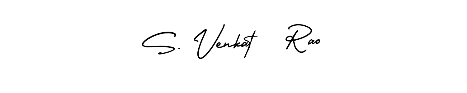 S. Venkat   Rao stylish signature style. Best Handwritten Sign (AmerikaSignatureDemo-Regular) for my name. Handwritten Signature Collection Ideas for my name S. Venkat   Rao. S. Venkat   Rao signature style 3 images and pictures png