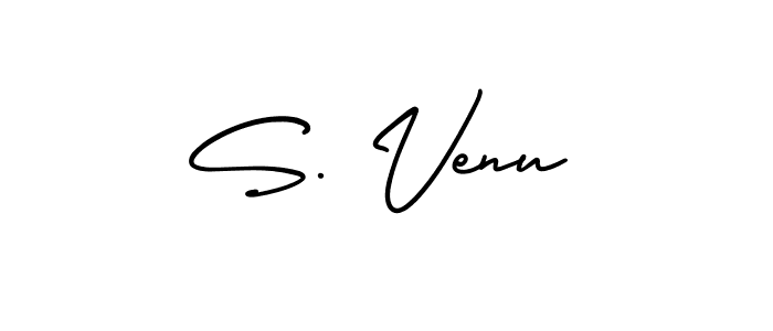 Create a beautiful signature design for name S. Venu. With this signature (AmerikaSignatureDemo-Regular) fonts, you can make a handwritten signature for free. S. Venu signature style 3 images and pictures png