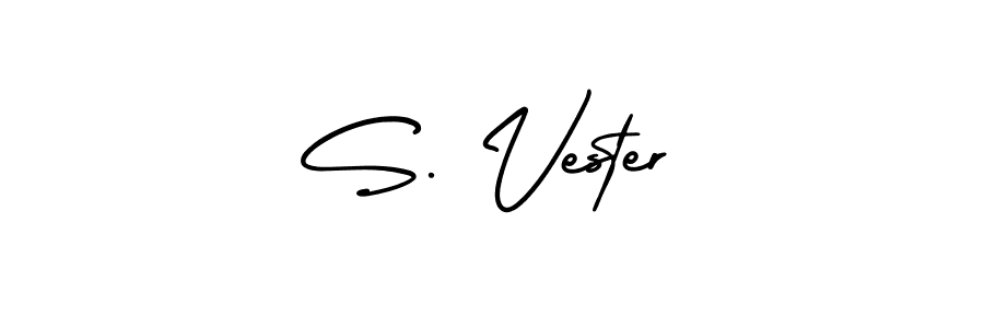 Create a beautiful signature design for name S. Vester. With this signature (AmerikaSignatureDemo-Regular) fonts, you can make a handwritten signature for free. S. Vester signature style 3 images and pictures png