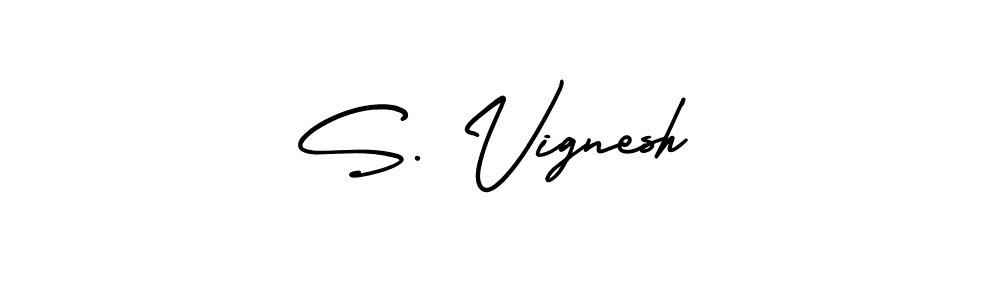 How to Draw S. Vignesh signature style? AmerikaSignatureDemo-Regular is a latest design signature styles for name S. Vignesh. S. Vignesh signature style 3 images and pictures png