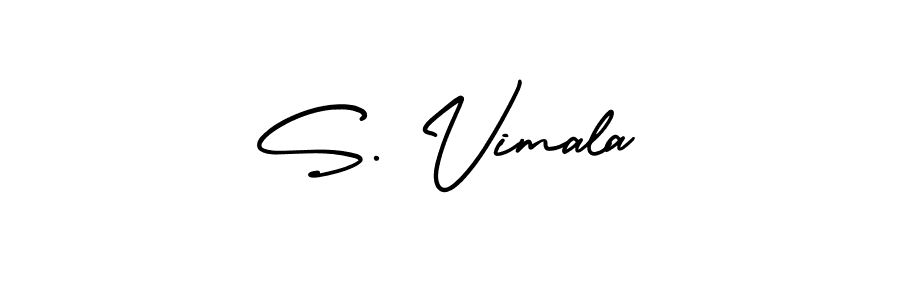 Design your own signature with our free online signature maker. With this signature software, you can create a handwritten (AmerikaSignatureDemo-Regular) signature for name S. Vimala. S. Vimala signature style 3 images and pictures png