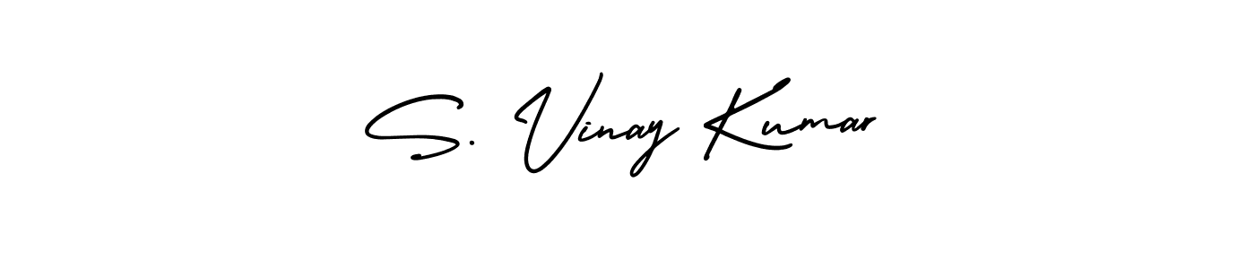 This is the best signature style for the S. Vinay Kumar name. Also you like these signature font (AmerikaSignatureDemo-Regular). Mix name signature. S. Vinay Kumar signature style 3 images and pictures png