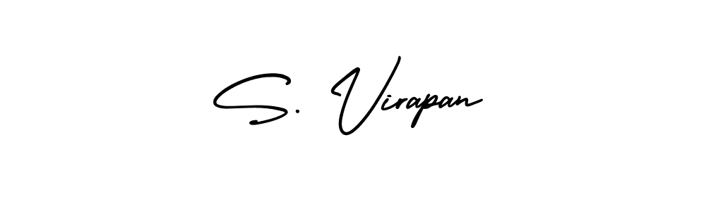 The best way (AmerikaSignatureDemo-Regular) to make a short signature is to pick only two or three words in your name. The name S. Virapan include a total of six letters. For converting this name. S. Virapan signature style 3 images and pictures png