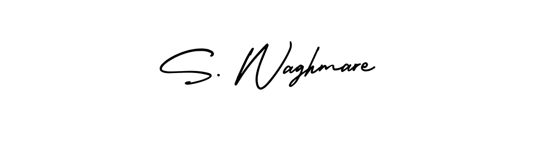 if you are searching for the best signature style for your name S. Waghmare. so please give up your signature search. here we have designed multiple signature styles  using AmerikaSignatureDemo-Regular. S. Waghmare signature style 3 images and pictures png