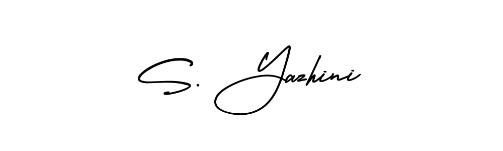 The best way (AmerikaSignatureDemo-Regular) to make a short signature is to pick only two or three words in your name. The name S. Yazhini include a total of six letters. For converting this name. S. Yazhini signature style 3 images and pictures png