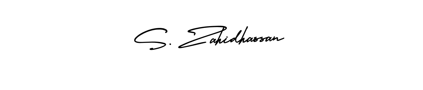 Similarly AmerikaSignatureDemo-Regular is the best handwritten signature design. Signature creator online .You can use it as an online autograph creator for name S. Zahidhassan. S. Zahidhassan signature style 3 images and pictures png