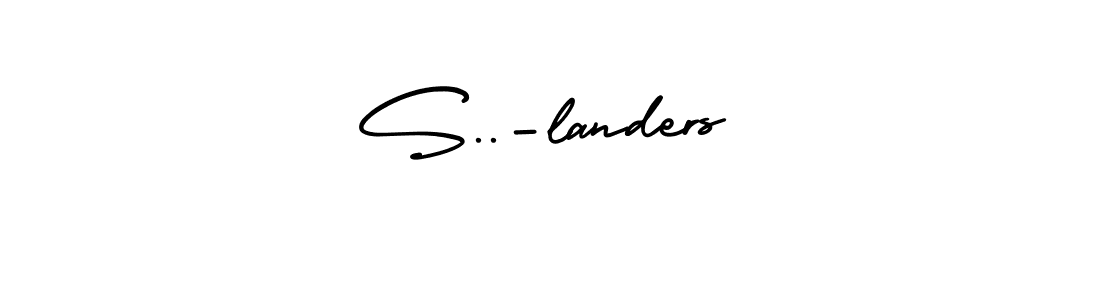 Make a beautiful signature design for name S..-landers. With this signature (AmerikaSignatureDemo-Regular) style, you can create a handwritten signature for free. S..-landers signature style 3 images and pictures png