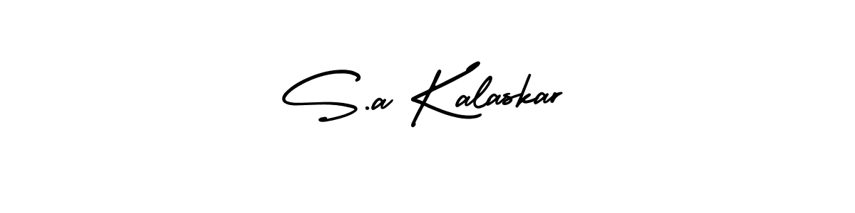 Also You can easily find your signature by using the search form. We will create S.a Kalaskar name handwritten signature images for you free of cost using AmerikaSignatureDemo-Regular sign style. S.a Kalaskar signature style 3 images and pictures png