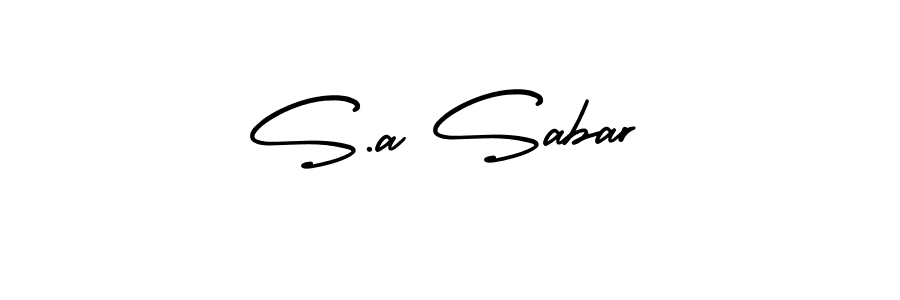How to Draw S.a Sabar signature style? AmerikaSignatureDemo-Regular is a latest design signature styles for name S.a Sabar. S.a Sabar signature style 3 images and pictures png