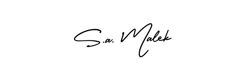 How to make S.a. Malek signature? AmerikaSignatureDemo-Regular is a professional autograph style. Create handwritten signature for S.a. Malek name. S.a. Malek signature style 3 images and pictures png