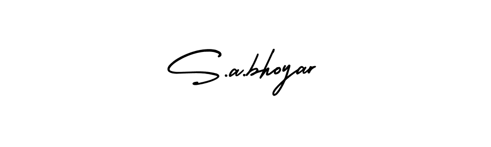 Make a beautiful signature design for name S.a.bhoyar. With this signature (AmerikaSignatureDemo-Regular) style, you can create a handwritten signature for free. S.a.bhoyar signature style 3 images and pictures png