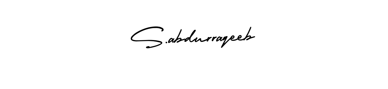 Design your own signature with our free online signature maker. With this signature software, you can create a handwritten (AmerikaSignatureDemo-Regular) signature for name S.abdurraqeeb. S.abdurraqeeb signature style 3 images and pictures png