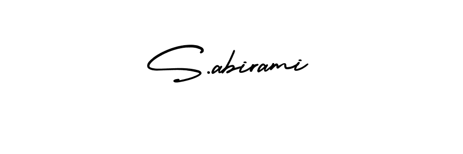 S.abirami stylish signature style. Best Handwritten Sign (AmerikaSignatureDemo-Regular) for my name. Handwritten Signature Collection Ideas for my name S.abirami. S.abirami signature style 3 images and pictures png