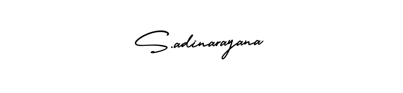 if you are searching for the best signature style for your name S.adinarayana. so please give up your signature search. here we have designed multiple signature styles  using AmerikaSignatureDemo-Regular. S.adinarayana signature style 3 images and pictures png
