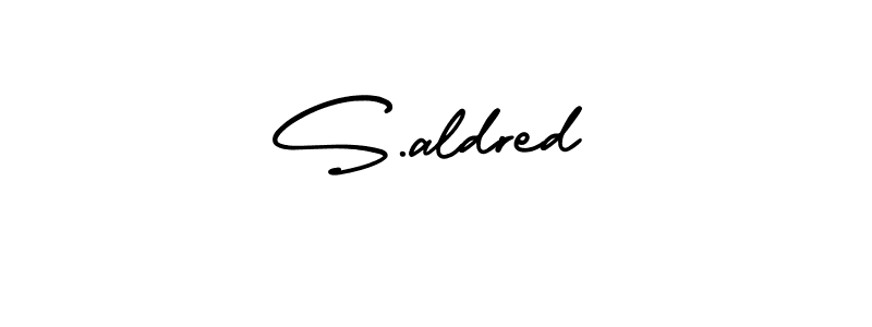 How to make S.aldred name signature. Use AmerikaSignatureDemo-Regular style for creating short signs online. This is the latest handwritten sign. S.aldred signature style 3 images and pictures png