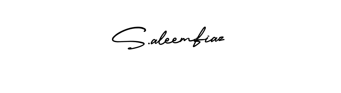 Make a beautiful signature design for name S.aleemfiaz. With this signature (AmerikaSignatureDemo-Regular) style, you can create a handwritten signature for free. S.aleemfiaz signature style 3 images and pictures png