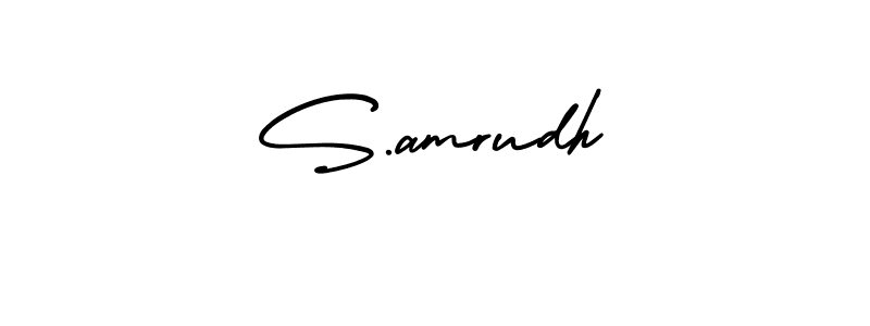 S.amrudh stylish signature style. Best Handwritten Sign (AmerikaSignatureDemo-Regular) for my name. Handwritten Signature Collection Ideas for my name S.amrudh. S.amrudh signature style 3 images and pictures png