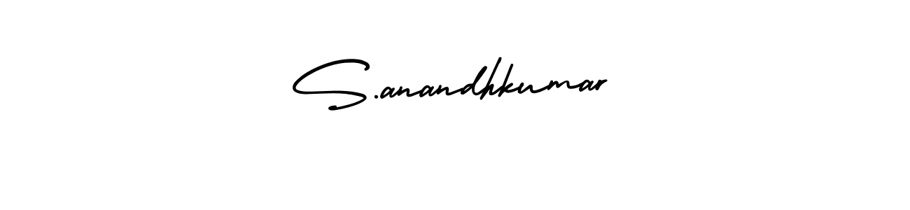 This is the best signature style for the S.anandhkumar name. Also you like these signature font (AmerikaSignatureDemo-Regular). Mix name signature. S.anandhkumar signature style 3 images and pictures png