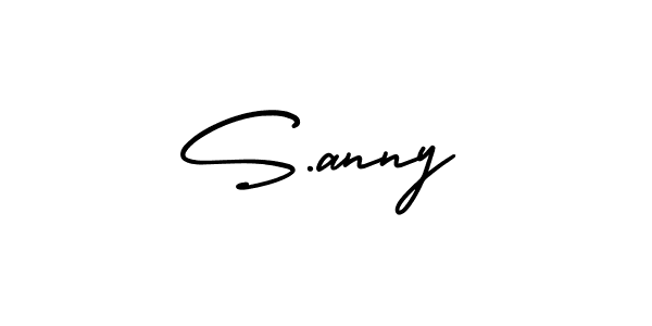 How to make S.anny name signature. Use AmerikaSignatureDemo-Regular style for creating short signs online. This is the latest handwritten sign. S.anny signature style 3 images and pictures png