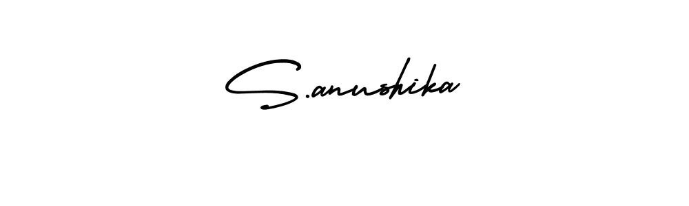 S.anushika stylish signature style. Best Handwritten Sign (AmerikaSignatureDemo-Regular) for my name. Handwritten Signature Collection Ideas for my name S.anushika. S.anushika signature style 3 images and pictures png