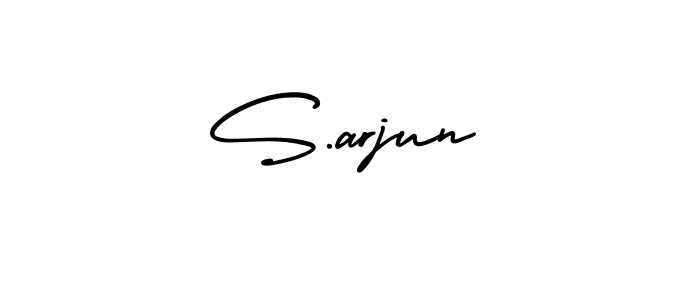 You should practise on your own different ways (AmerikaSignatureDemo-Regular) to write your name (S.arjun) in signature. don't let someone else do it for you. S.arjun signature style 3 images and pictures png