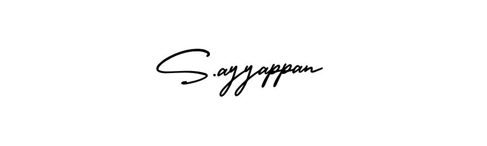 if you are searching for the best signature style for your name S.ayyappan. so please give up your signature search. here we have designed multiple signature styles  using AmerikaSignatureDemo-Regular. S.ayyappan signature style 3 images and pictures png