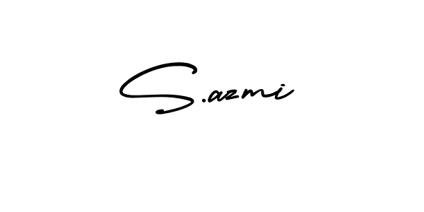 How to make S.azmi name signature. Use AmerikaSignatureDemo-Regular style for creating short signs online. This is the latest handwritten sign. S.azmi signature style 3 images and pictures png