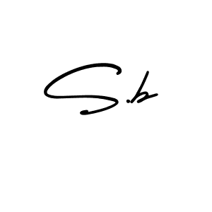 How to make S.b signature? AmerikaSignatureDemo-Regular is a professional autograph style. Create handwritten signature for S.b name. S.b signature style 3 images and pictures png