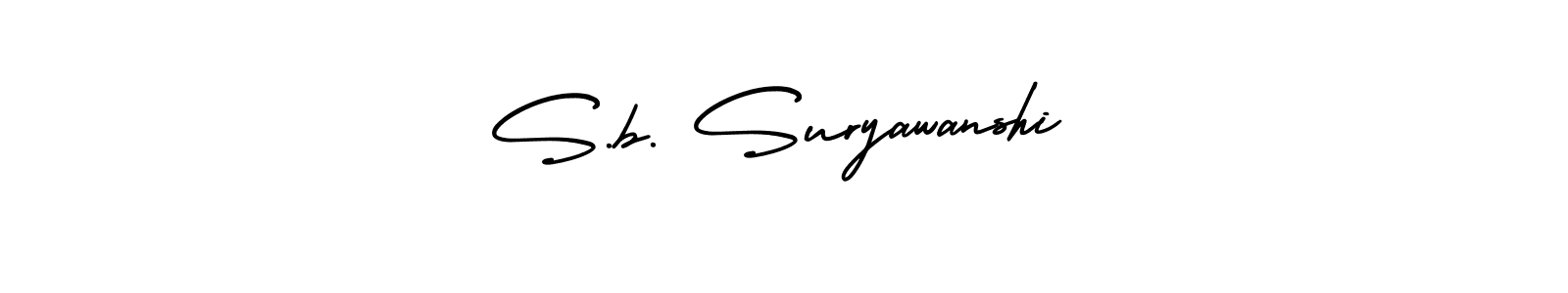 Also we have S.b. Suryawanshi name is the best signature style. Create professional handwritten signature collection using AmerikaSignatureDemo-Regular autograph style. S.b. Suryawanshi signature style 3 images and pictures png
