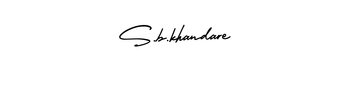 Also You can easily find your signature by using the search form. We will create S.b.khandare name handwritten signature images for you free of cost using AmerikaSignatureDemo-Regular sign style. S.b.khandare signature style 3 images and pictures png