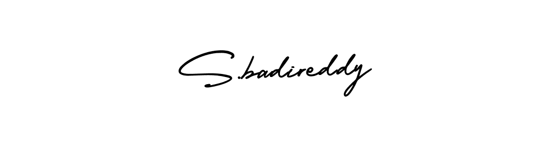 Make a short S.badireddy signature style. Manage your documents anywhere anytime using AmerikaSignatureDemo-Regular. Create and add eSignatures, submit forms, share and send files easily. S.badireddy signature style 3 images and pictures png