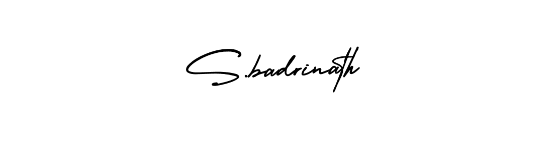 AmerikaSignatureDemo-Regular is a professional signature style that is perfect for those who want to add a touch of class to their signature. It is also a great choice for those who want to make their signature more unique. Get S.badrinath name to fancy signature for free. S.badrinath signature style 3 images and pictures png