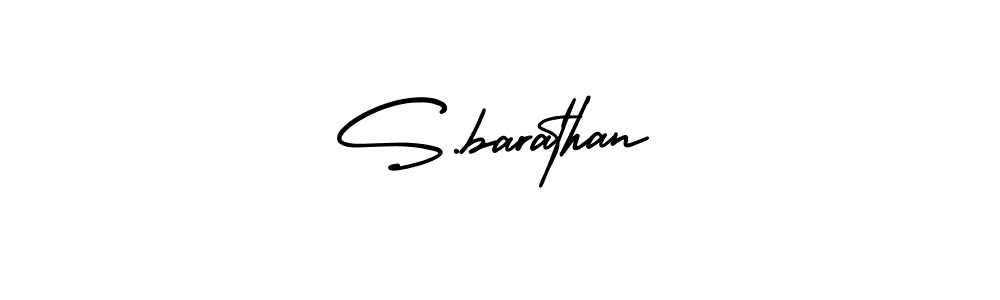 Design your own signature with our free online signature maker. With this signature software, you can create a handwritten (AmerikaSignatureDemo-Regular) signature for name S.barathan. S.barathan signature style 3 images and pictures png