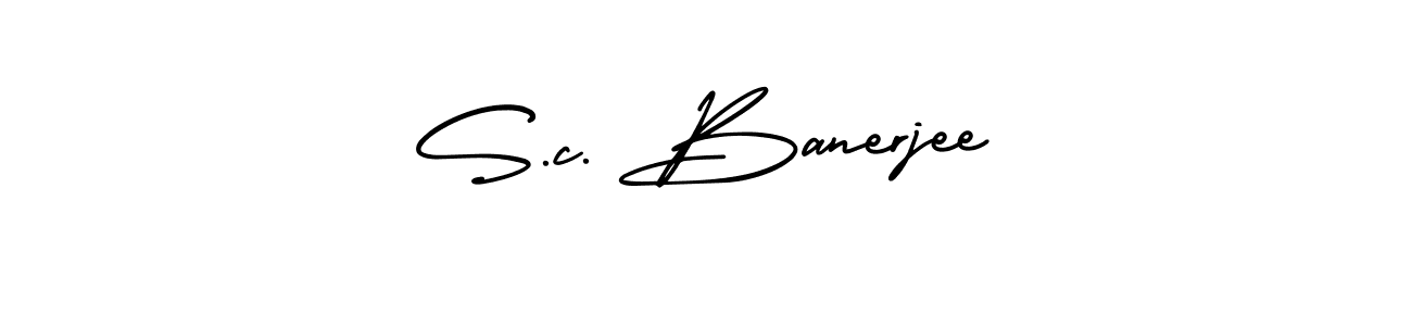 S.c. Banerjee stylish signature style. Best Handwritten Sign (AmerikaSignatureDemo-Regular) for my name. Handwritten Signature Collection Ideas for my name S.c. Banerjee. S.c. Banerjee signature style 3 images and pictures png