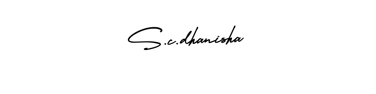 Similarly AmerikaSignatureDemo-Regular is the best handwritten signature design. Signature creator online .You can use it as an online autograph creator for name S.c.dhanisha. S.c.dhanisha signature style 3 images and pictures png