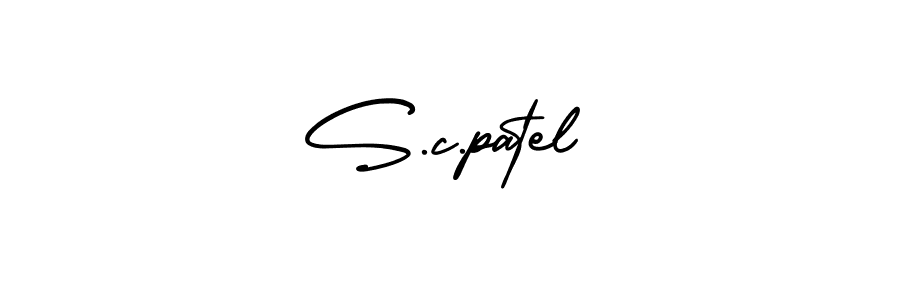 Create a beautiful signature design for name S.c.patel. With this signature (AmerikaSignatureDemo-Regular) fonts, you can make a handwritten signature for free. S.c.patel signature style 3 images and pictures png