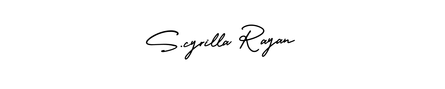 It looks lik you need a new signature style for name S.cyrilla Rayan. Design unique handwritten (AmerikaSignatureDemo-Regular) signature with our free signature maker in just a few clicks. S.cyrilla Rayan signature style 3 images and pictures png