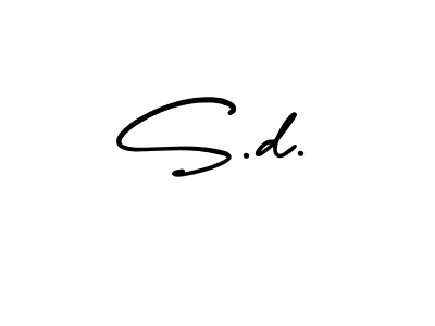 Design your own signature with our free online signature maker. With this signature software, you can create a handwritten (AmerikaSignatureDemo-Regular) signature for name S.d.. S.d. signature style 3 images and pictures png