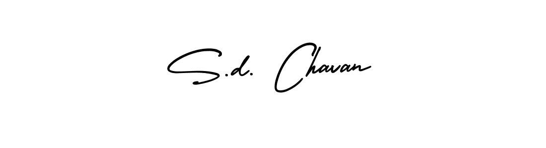 The best way (AmerikaSignatureDemo-Regular) to make a short signature is to pick only two or three words in your name. The name S.d. Chavan include a total of six letters. For converting this name. S.d. Chavan signature style 3 images and pictures png