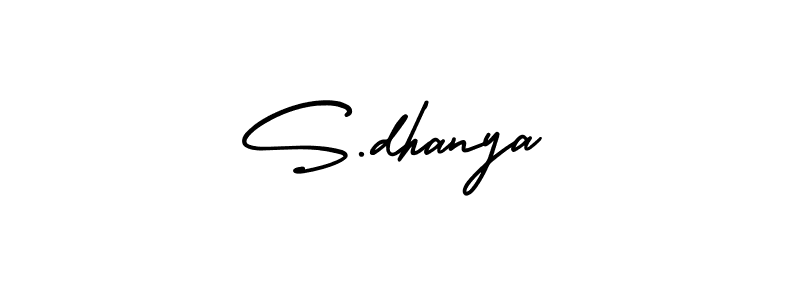 S.dhanya stylish signature style. Best Handwritten Sign (AmerikaSignatureDemo-Regular) for my name. Handwritten Signature Collection Ideas for my name S.dhanya. S.dhanya signature style 3 images and pictures png