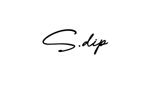The best way (AmerikaSignatureDemo-Regular) to make a short signature is to pick only two or three words in your name. The name S.dip include a total of six letters. For converting this name. S.dip signature style 3 images and pictures png