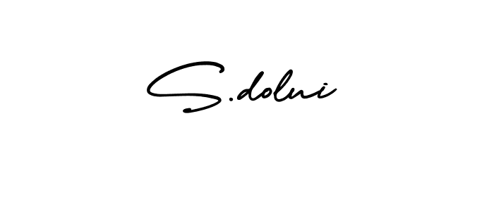 How to Draw S.dolui signature style? AmerikaSignatureDemo-Regular is a latest design signature styles for name S.dolui. S.dolui signature style 3 images and pictures png